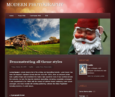 Modern Photography Blog Theme