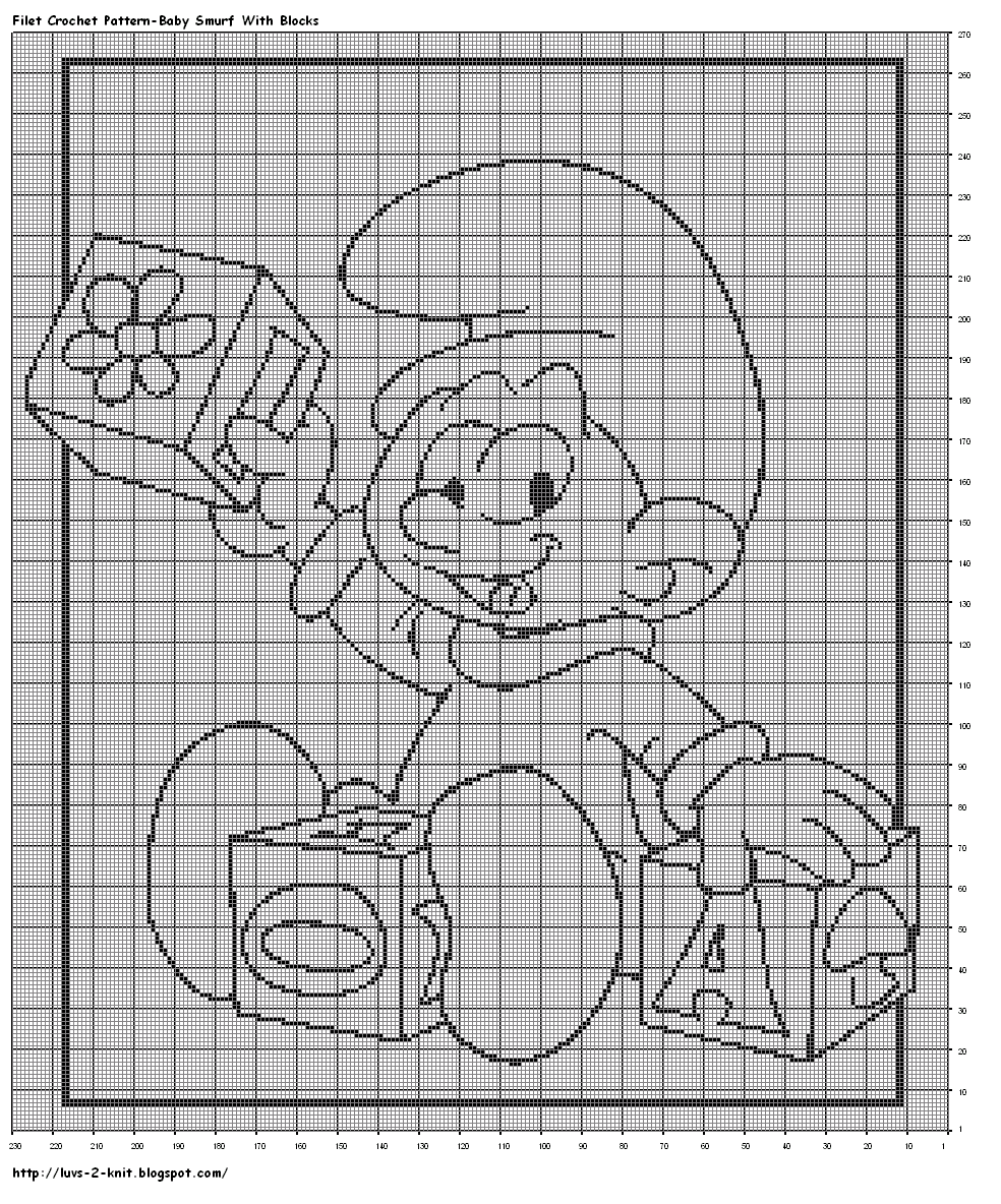 Cro Knit Inspired Creations By Luvs2knit: Baby Smurf Filet Crochet Charts