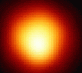 Bételgeuse: étoile environ 150 fois plus grosse que le soleil!