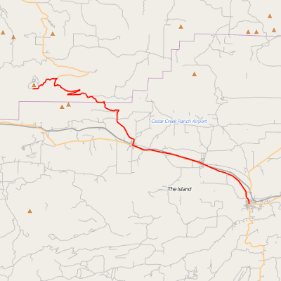 Route map for todays ride
