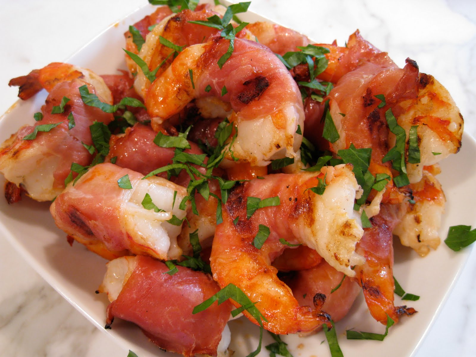 THE MARY BUFFET Grilled Prawns Wrapped in Prosciutto