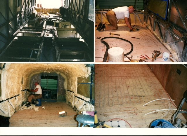 Lowering floors & install heat tubing