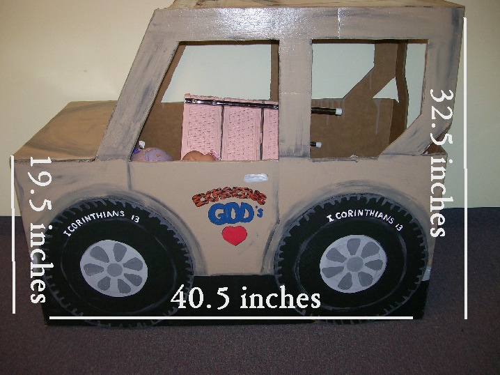 Widget Worm Cardboard Jeep