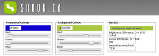 il contrasto dei colori testo e sfondo per un sito web