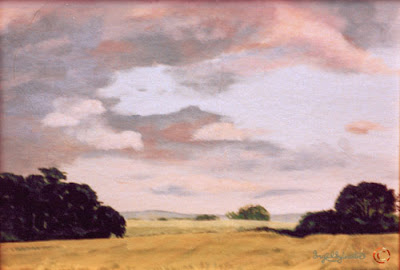 Sunset Edge of Poole Wood Grey Towers Nunthorpe painting in acrylic by Ingrid Sylvestre North East artist Durham artists UK Sunset Edge of Poole Wood Grey Towers Nunthorpe painting in acrylic by Ingrid Sylvestre North East artist Durham artists UK