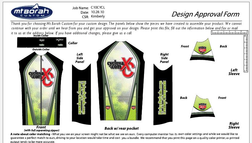 Design Approval Form | cyclova xc cyclovaxc vest design approval form Design Approval Form | cyclova xc cyclovaxc vest design approval form