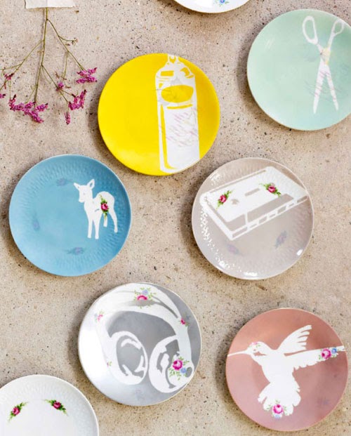 Craft Tutorials Galore at Crafterholic! Spray Painted Plates