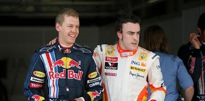 Alonso brilhou na Q3, colocando-se no meio dos Red Bull