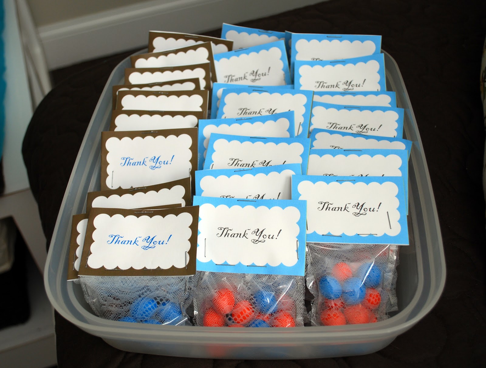 Kara's Korner Tutorial Baby Shower Favor M&M gift bags