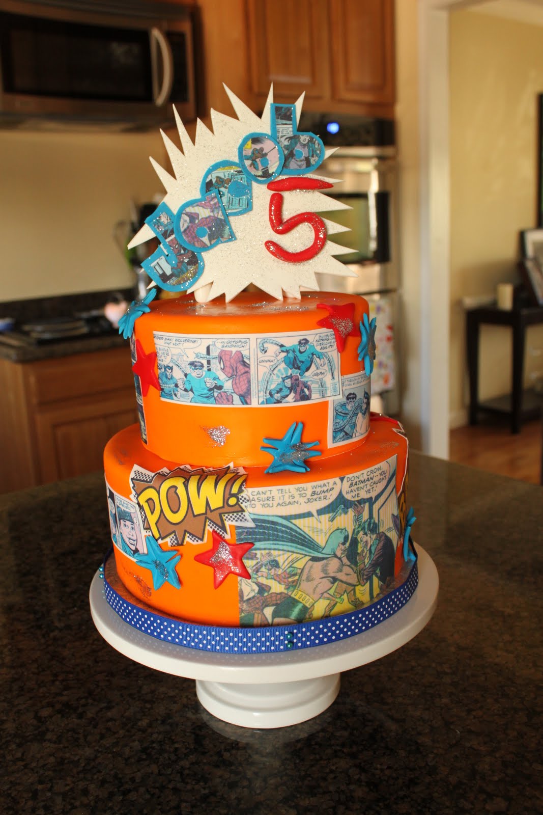 comic birthday cake