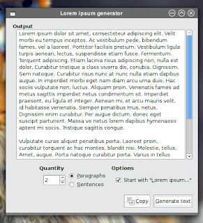 lorem ipsum generator is used to generate lots of dummy text to fill gui and web desgins.
