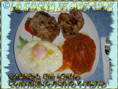 cabeza de lomo con huevo frito y pisto Cabeza+de+lomo+con+pisto+y+huevo+frito