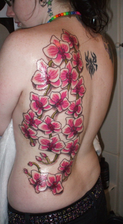 The Orchids flower tattoos 1