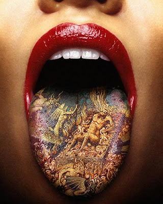 tombstone tattoo. Tongue Tattoos