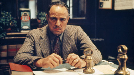 Marlon Brando as Don Vito Corleone in Francis Ford Coppola's The Godfather