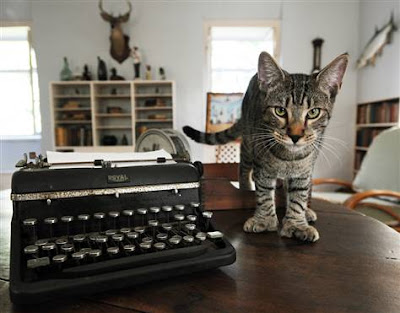 Harry Truman en el escritorio de Heminway
