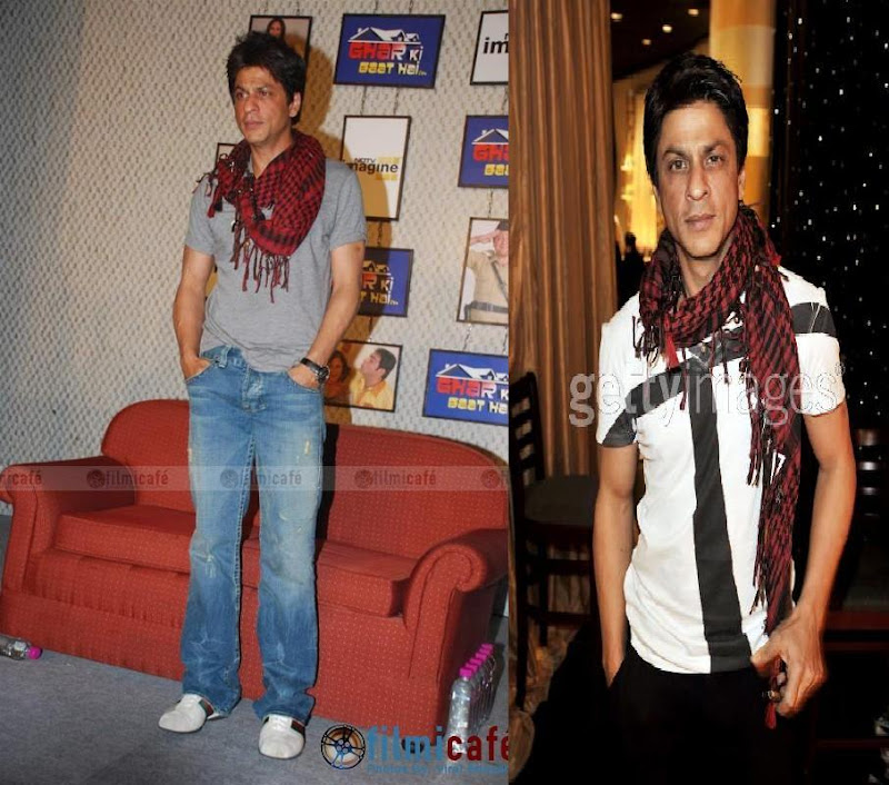 shahrukh khan red scarf gucci sneakers ghar ki baat hai serial launch golden globe rehearsals