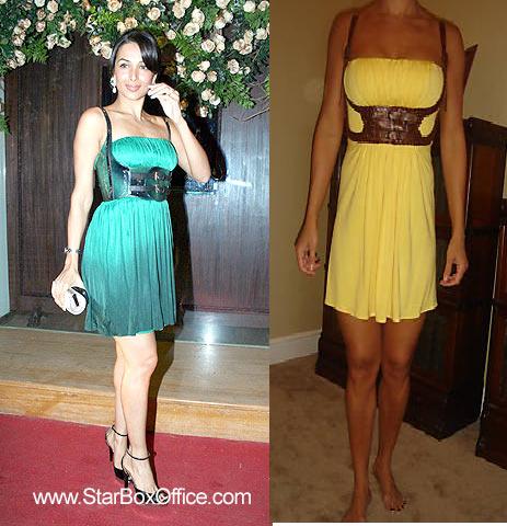 Malaika Arora Khan green sky dress Queenies Jewels store launch