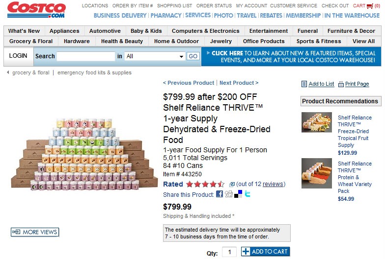 Wall Street Manna Armageddon still sells at Costco!!