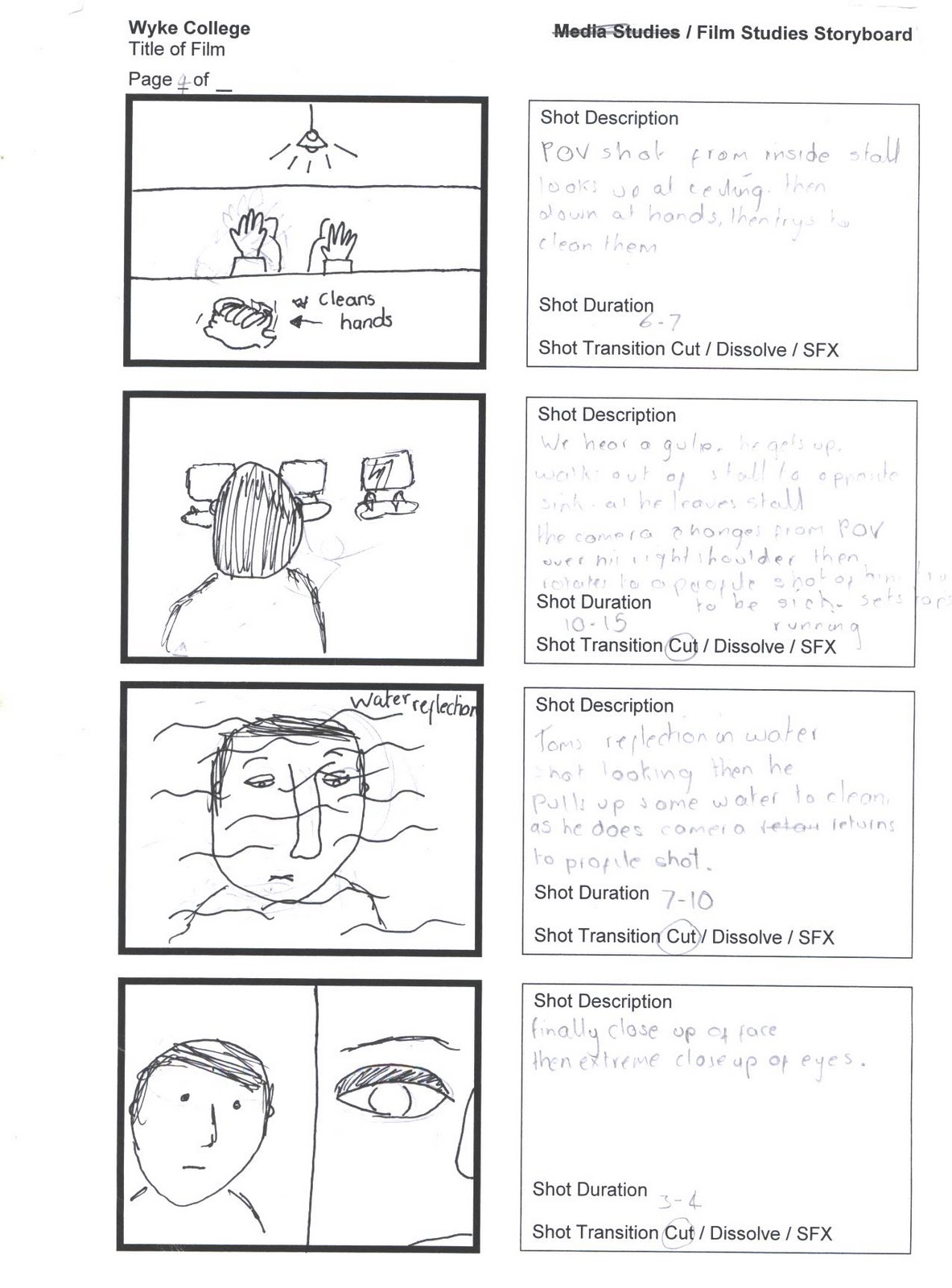 Storyboard template picture