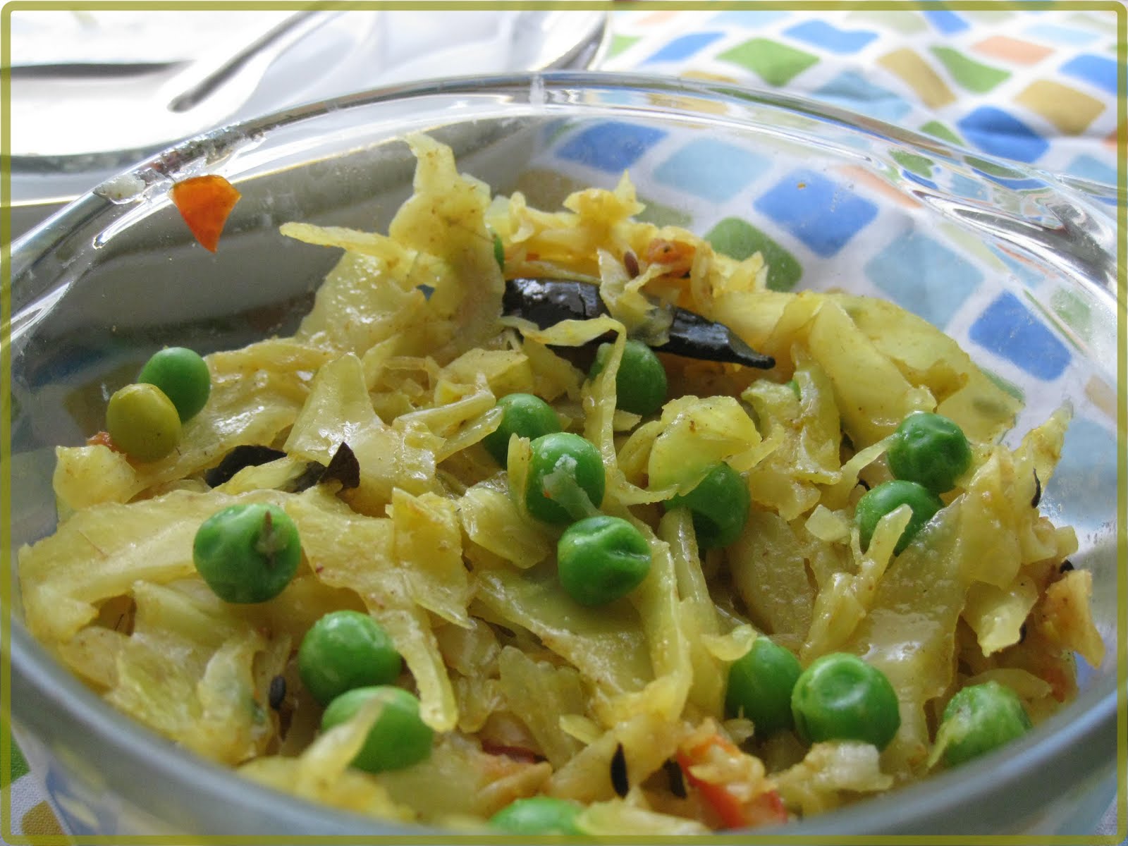 The Spice Rack Cabbage with Peas