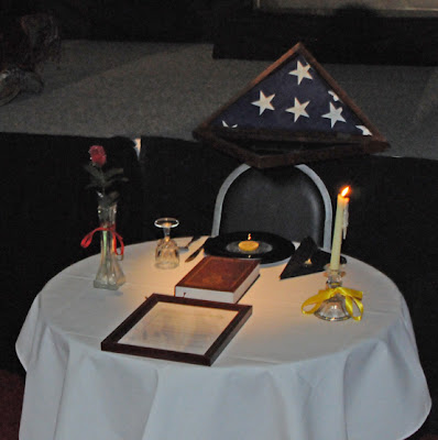 I will never leave a fallen comrade... the empty setting a I will never leave a fallen comrade...