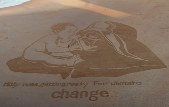 Beach Sand Drawing