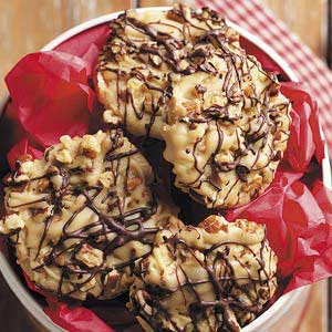 Double-Drizzle Pecan Cookies Recipe Double-Drizzle Pecan Cookies Recipe