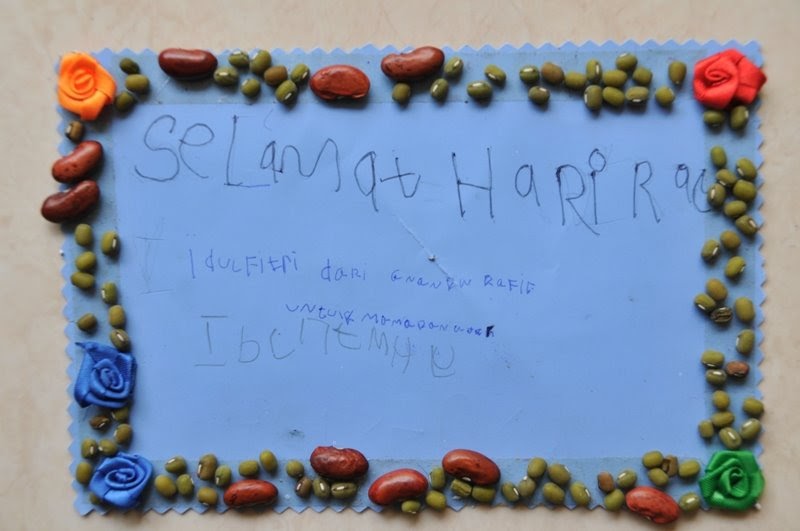 Craft For Kids Prakarya Mudah Untuk Anak Kartu Ucapan Dengan Biji Bijian