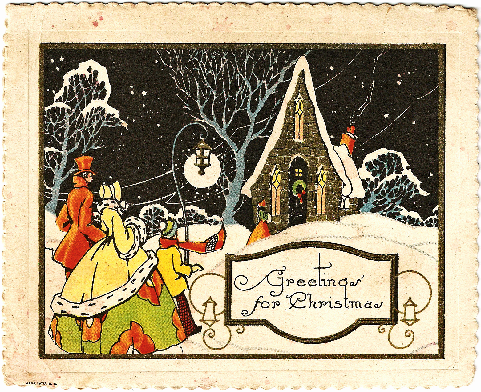 free retro christmas images