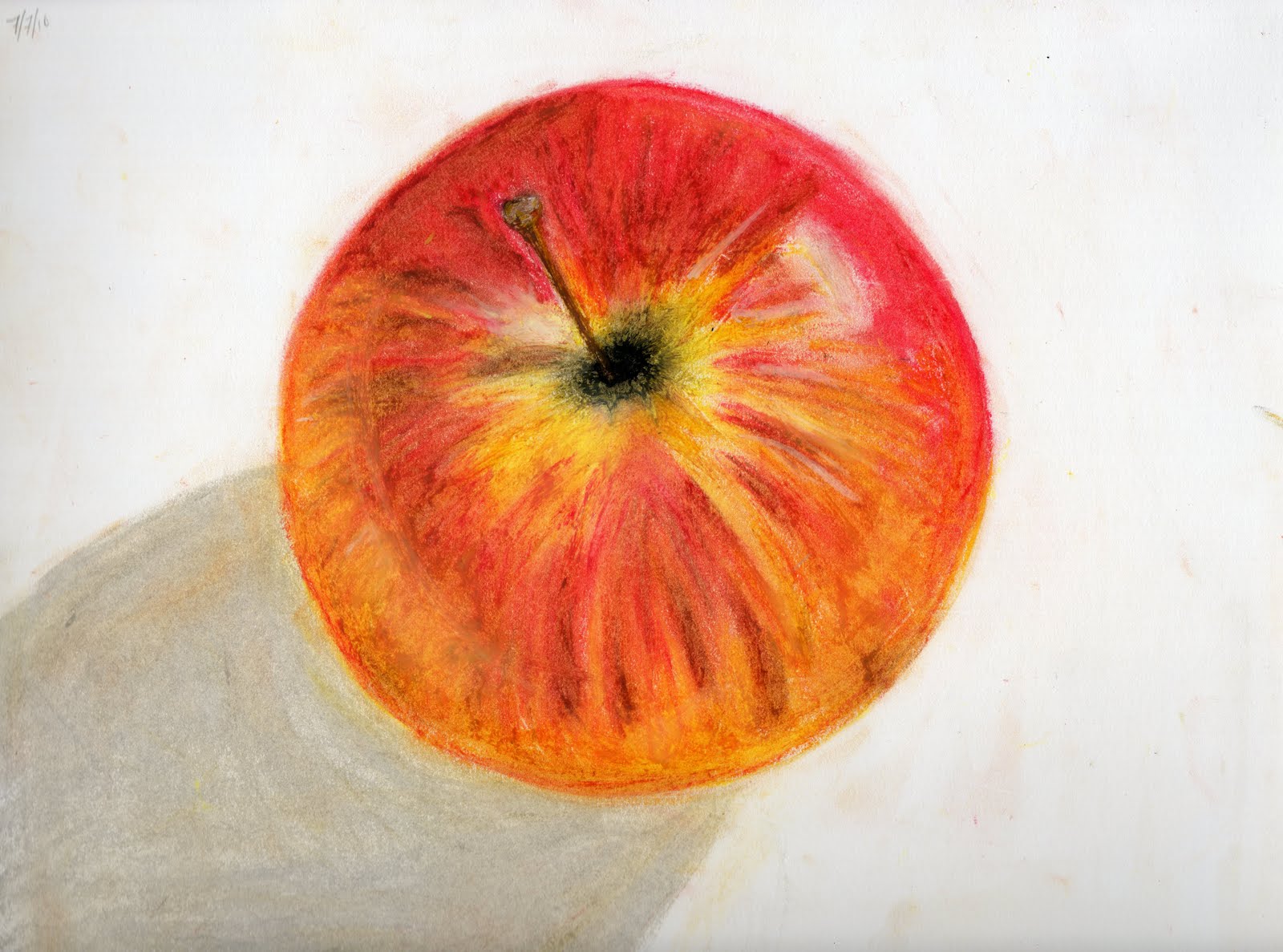 Oil Pastel Apple