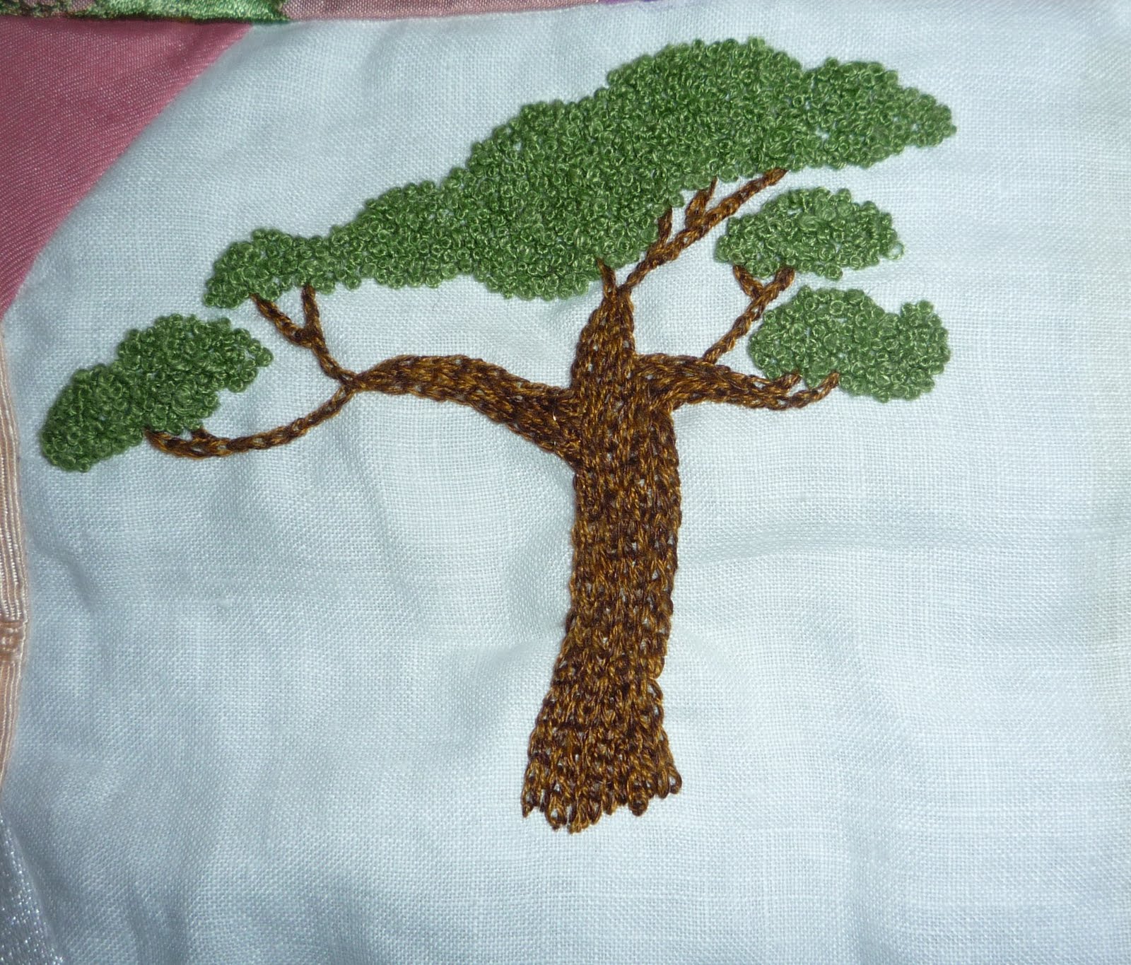 French Knot Tree Embroidery Design
