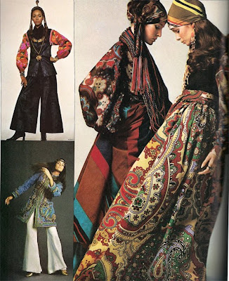 vintage hippies in maxi gowns
