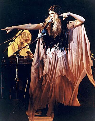 stevie nicks in flowing boho dress