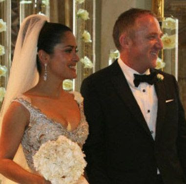 salma hayek wedding dress