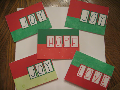 School For Us: Homemade Christmas Cards