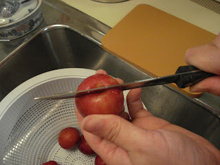 Half plum arond pit