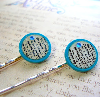 Vintage Dictionary Bobby Hair Pins - Dreamer