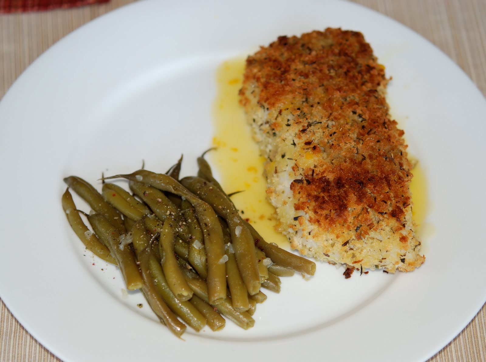 marys bites Panko Crusted Halibut with Orange Sauce