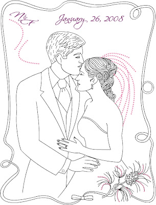 Nicole's Free Coloring Pages: Custom wedding coloring pages