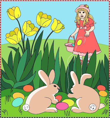 easter bunnies and eggs to colour in. easter bunnies eggs. coloring