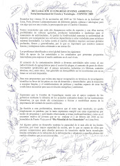 DECLARACION DEL CONGRESO JUVENIL AMBIENTAL -        APORTE A  LA COP 15