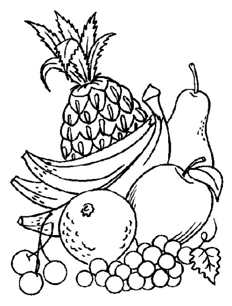 fichas para colorear de alimentos — Fichas para Colorear
