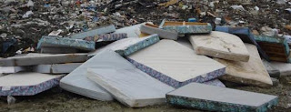 Mattresses at the landfill