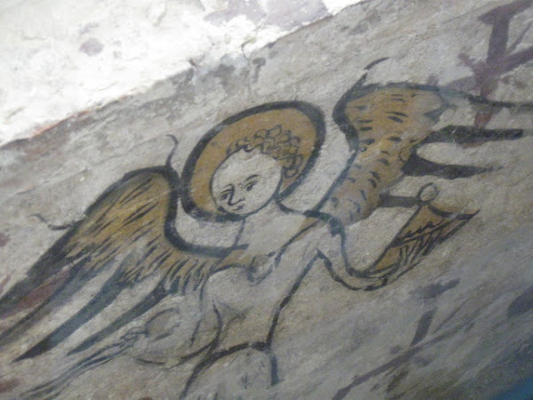 Medieval tomb angel