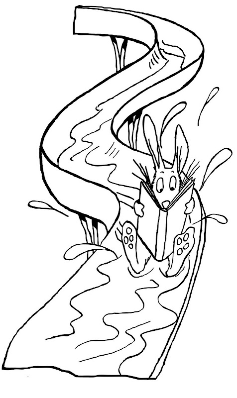 Water Slide Coloring Sheet title=