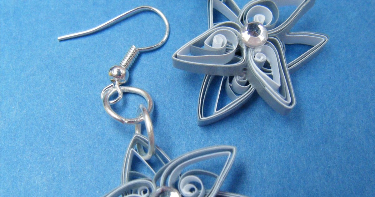 Quilliance Quilled silver star earrings for Christmas