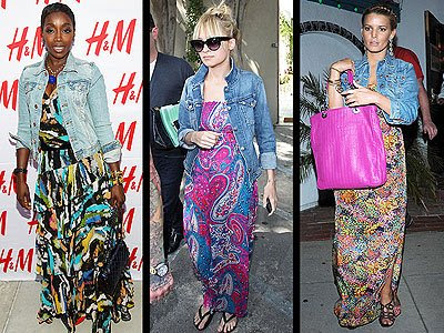 Estelle, Nicole Richie and Jessica Simpson all sport the maxi dress, Estelle, Nicole Richie and Jessica Simpson all sport the maxi dress,