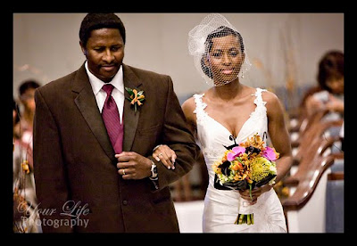 wedding, tropical bouquet, orchid, protea, wrapped leaves, fern curls, Isha Foss Events