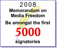 Your Signature for Memorandum on Media Freedom